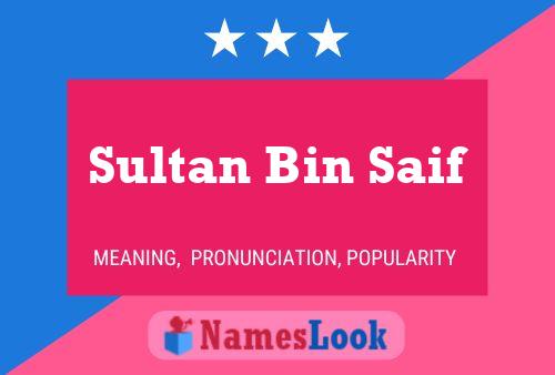 Poster del nome Sultan Bin Saif