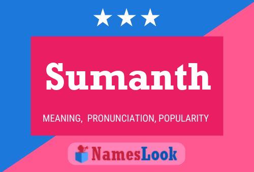 Poster del nome Sumanth