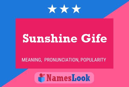 Poster del nome Sunshine Gife