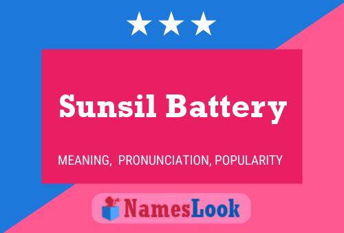 Poster del nome Sunsil Battery