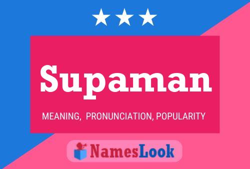 Poster del nome Supaman