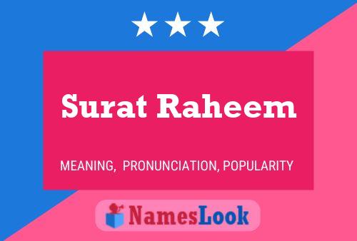 Poster del nome Surat Raheem