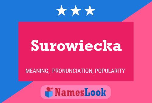 Poster del nome Surowiecka