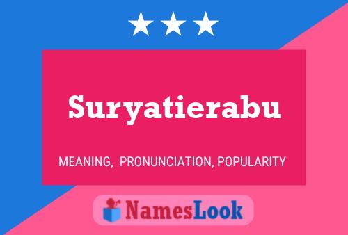 Poster del nome Suryatierabu