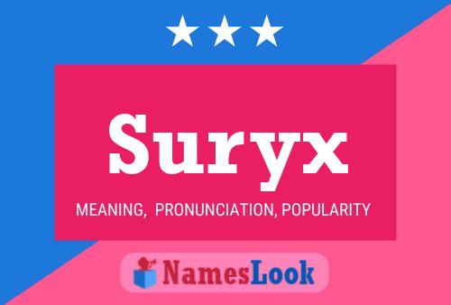 Poster del nome Suryx