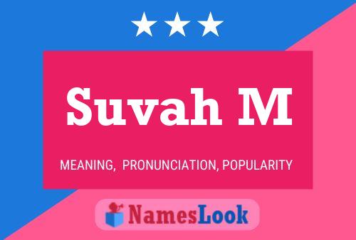 Poster del nome Suvah M