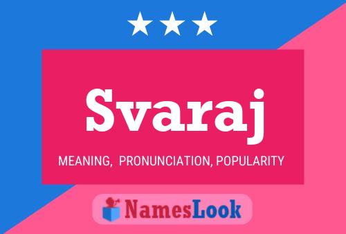 Poster del nome Svaraj