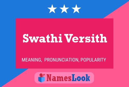 Poster del nome Swathi Versith