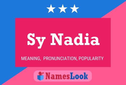 Poster del nome Sy Nadia