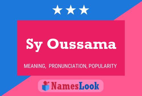 Poster del nome Sy Oussama