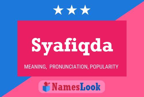 Poster del nome Syafiqda