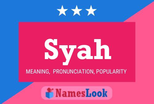 Poster del nome Syah