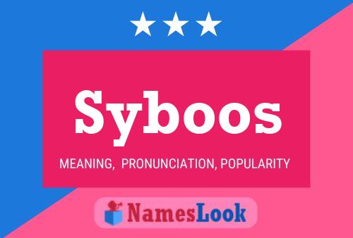 Poster del nome Syboos