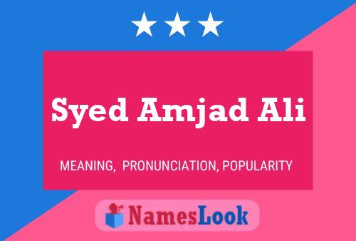 Poster del nome Syed Amjad Ali