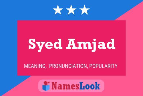 Poster del nome Syed Amjad