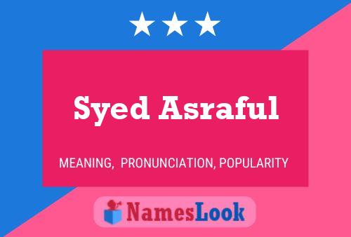 Poster del nome Syed Asraful