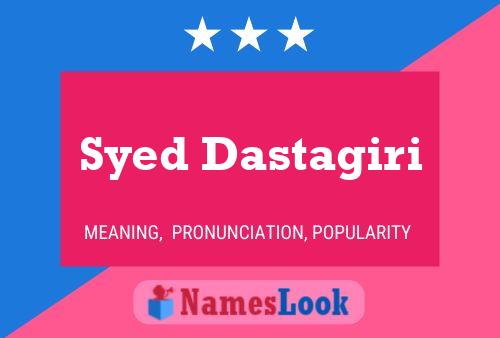 Poster del nome Syed Dastagiri