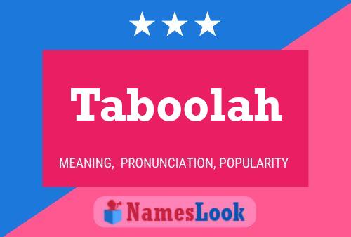 Poster del nome Taboolah