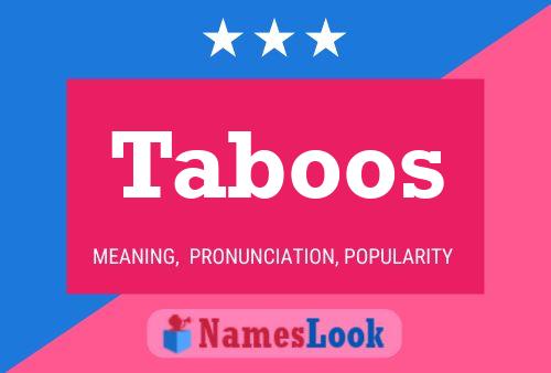 Poster del nome Taboos