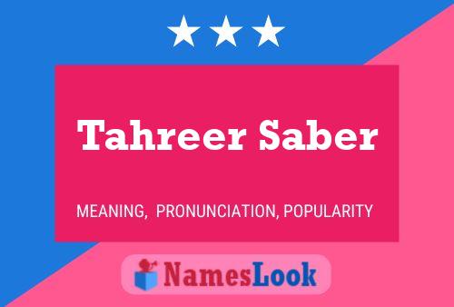 Poster del nome Tahreer Saber