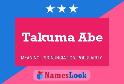 Poster del nome Takuma Abe