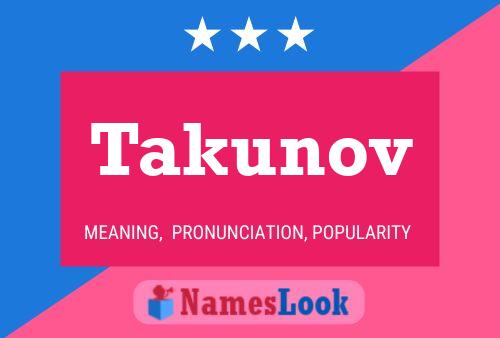 Poster del nome Takunov