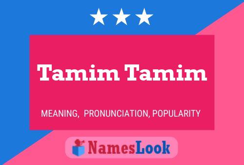 Poster del nome Tamim Tamim