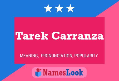 Poster del nome Tarek Carranza