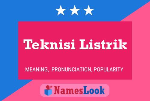 Poster del nome Teknisi Listrik