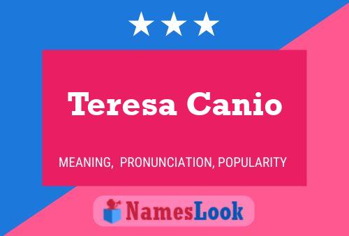 Poster del nome Teresa Canio