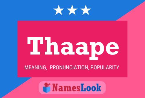 Poster del nome Thaape