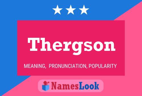 Poster del nome Thergson