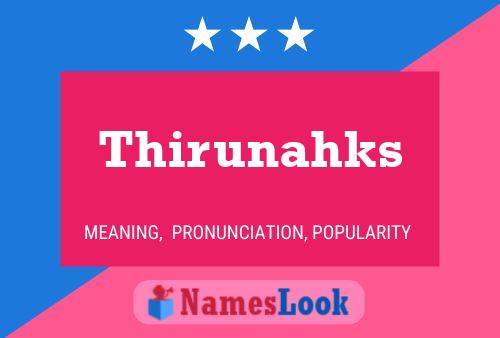 Poster del nome Thirunahks