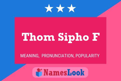 Poster del nome Thom Sipho F