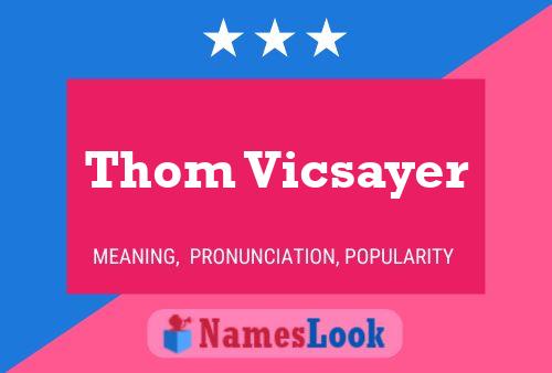 Poster del nome Thom Vicsayer