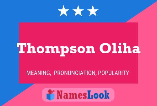 Poster del nome Thompson Oliha