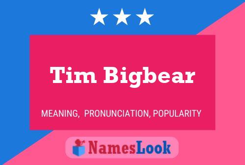 Poster del nome Tim Bigbear