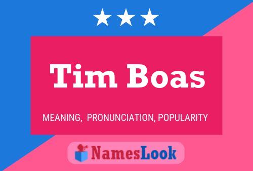 Poster del nome Tim Boas