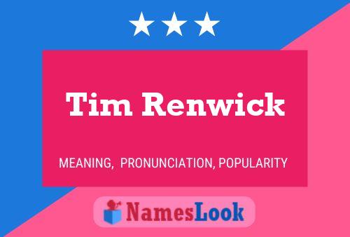 Poster del nome Tim Renwick