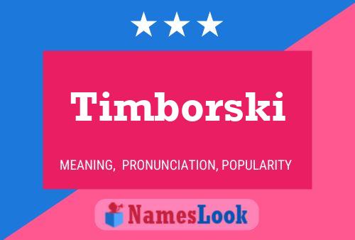 Poster del nome Timborski