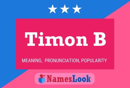 Poster del nome Timon B