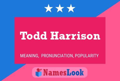 Poster del nome Todd Harrison