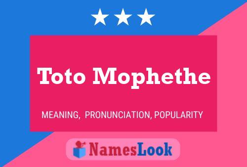 Poster del nome Toto Mophethe