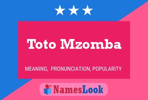 Poster del nome Toto Mzomba