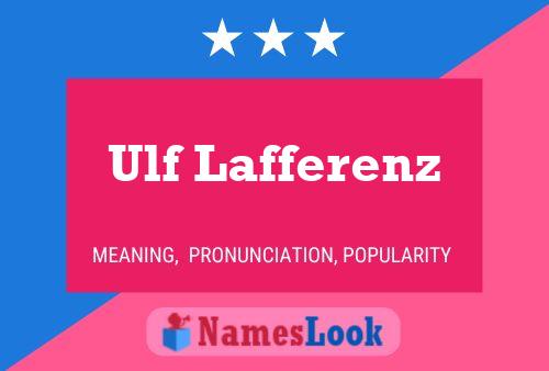 Poster del nome Ulf Lafferenz