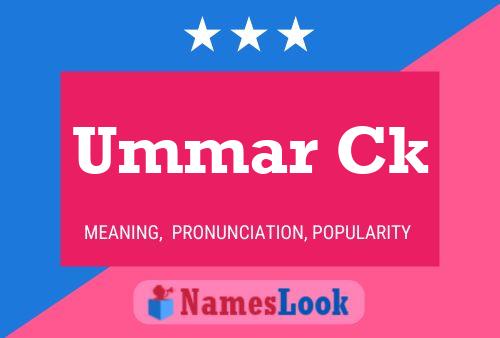 Poster del nome Ummar Ck