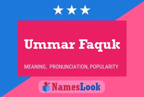 Poster del nome Ummar Faquk