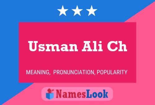 Poster del nome Usman Ali Ch