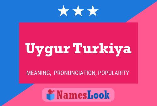 Poster del nome Uygur Turkiya