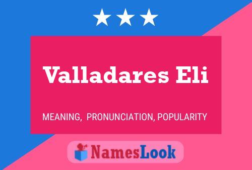 Poster del nome Valladares Eli